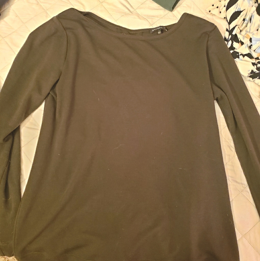 Lace Up Back Knit Top
